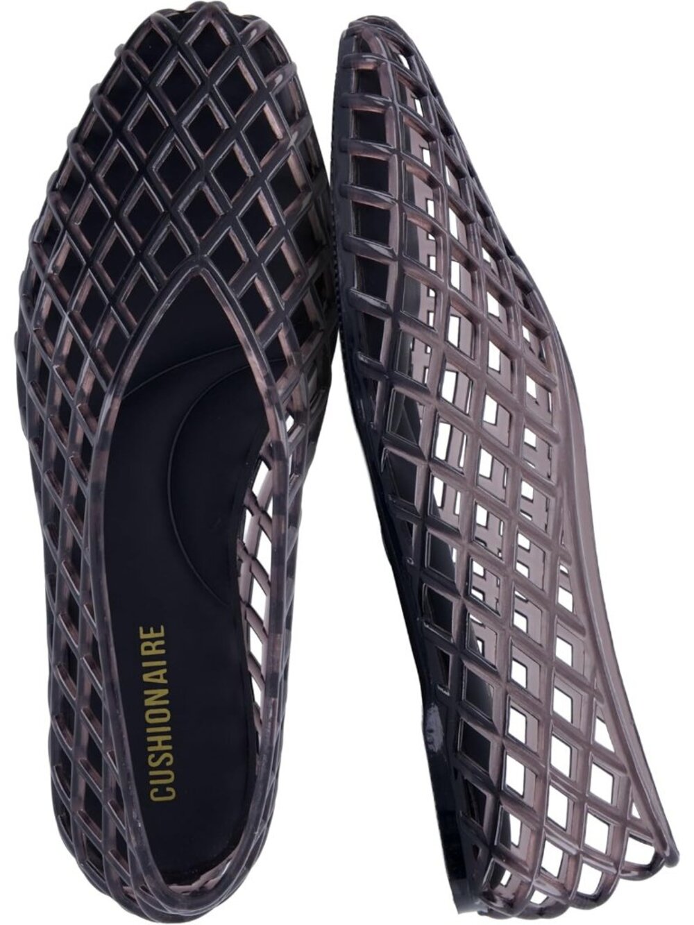 Women's Smoke Siesta Modern Lattice Ballet Flats Comfortable Slip On Jelly Shoes
